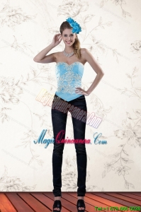 The Most Popular Ruffled Baby Blue Sweetheart Corset for 2015