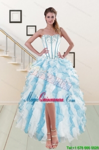 Discount Sweetheart Dama Gown with Appliques and Ruffles