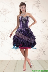 Discount Sweetheart Ruffles and Embroidery Dama Dresses for 2015