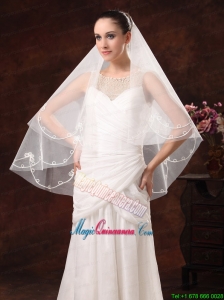 2 Layers Discount Tulle Bridal Veil For Wedding