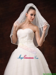 2 Layers Elbow Length Beautiful Wedding Veil