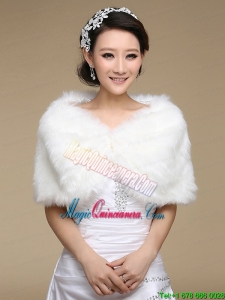 Pearl Front Closure Rabbit Fur 2015 Pretty Shawls