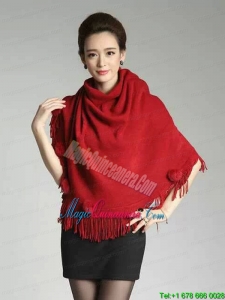 2015 Burgundy Knitted Fabric Wonderful Wraps