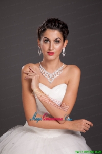 Gorgeous Imitation Pearl Bridal Jewelry Set Including Necklace With Earrings