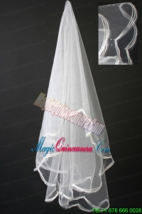 Fully Handmade Pearl Organza Bridal Veil