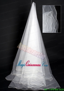 Multilayer Organza Modest Bridal Wedding Veil