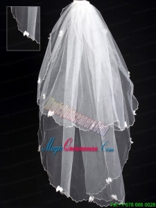 Organza Appliques Romantic Bridal Veil