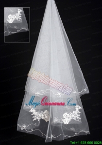 Organza Lace Applique Edge Bridal Wedding Veil