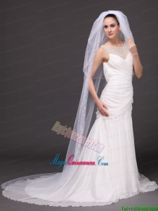 Three-tier and Embroidery Bridal Veils For Wedding