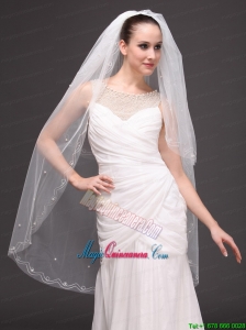 Two-tier Fingertip Wedding Bridal Veil For Wedding Party