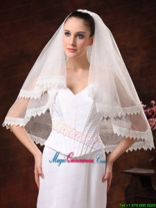 Two-tier Lace Edge And Tulle For Wedding