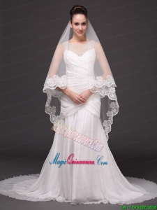 Lace Appliques Tulle Graceful Wedding Veil