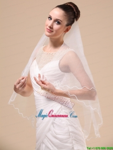 Royal Discount Tulle Ribbon Edge Bridal Veil For Wedding