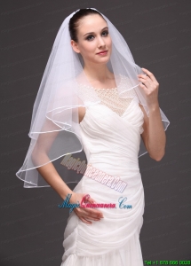 Two-tier Tulle Ribbon Edge Wedding Veil On Sale