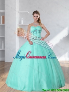 2015 Perfect Appliques and Beading Sweetheart 2015 Dress for Quince