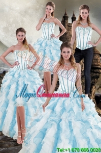2015 Detachable Ruffles Quinceanera Dresses in Multi Color