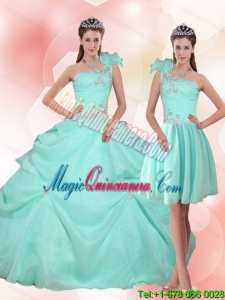 Fashion Apple Green Quinceanera Dress with Appliques