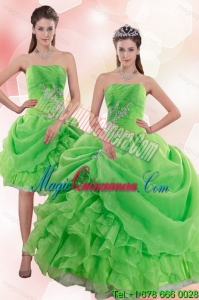 Gorgeous 2015 Pick Ups and Beading Quince Gowns in Spring Green