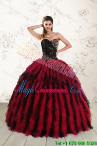Gorgeous Multi Color Sweet 16 Dresses with Beading and Ruffles