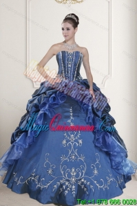 2015 Luxury Embroidery and Beading Dresses for Quinceanera