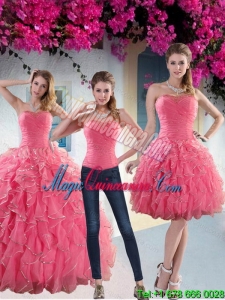 Luxury Made Paillette Quince Dresses with Strapless for 2015