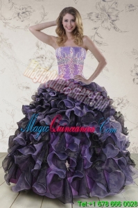 Popular 2015 Sweet 16 Dresses with Appliques and Ruffles