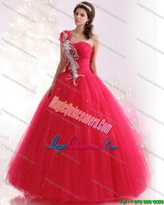 The Super Hot One Shoulder Dresses for a Quinceanera with Beading for 2015