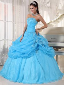 Baby Blue Organza Dresses of 15 with Appliques Pick ups in Arroyo