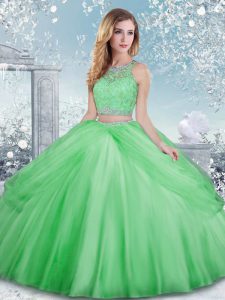 New Arrival Clasp Handle Quinceanera Gowns Beading and Lace Sleeveless Floor Length