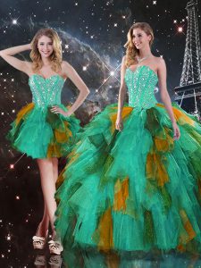 Sleeveless Ruffles Lace Up Sweet 16 Dress