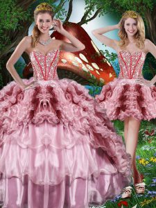 Captivating Floor Length Ball Gowns Sleeveless Multi-color Sweet 16 Dresses Lace Up