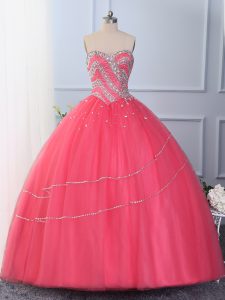 Floor Length Ball Gowns Sleeveless Hot Pink Quinceanera Gown Lace Up