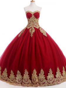 Charming Wine Red Lace Up Quinceanera Dress Ruffles and Sequins Sleeveless Floor Length