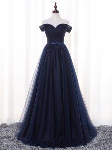 Sleeveless Belt Lace Up Quinceanera Dama Dress