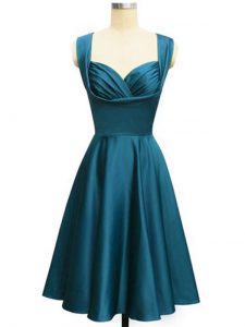 Custom Designed Sleeveless Ruching Lace Up Court Dresses for Sweet 16