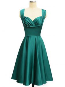 Taffeta Sleeveless Knee Length Quinceanera Court Dresses and Ruching
