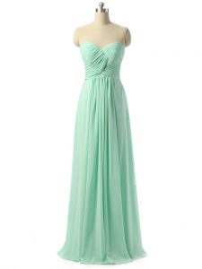 Elegant Sleeveless Ruching Lace Up Dama Dress