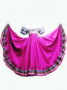 Deluxe Fuchsia Ball Gowns Taffeta Off The Shoulder Short Sleeves Ruffled Layers Floor Length Lace Up Sweet 16 Dress