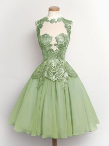 Lovely Sleeveless Lace Lace Up Dama Dress for Quinceanera