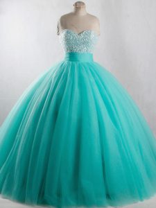 Luxury Sleeveless Beading Lace Up Vestidos de Quinceanera