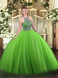 Sleeveless Lace Up Floor Length Beading Vestidos de Quinceanera