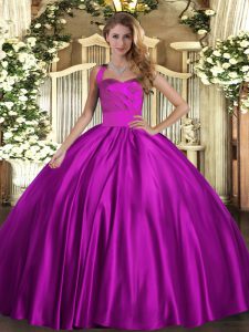 Halter Top Sleeveless Satin Sweet 16 Dress Ruching Lace Up