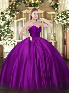 Glorious Organza Sleeveless Floor Length Sweet 16 Quinceanera Dress and Ruching
