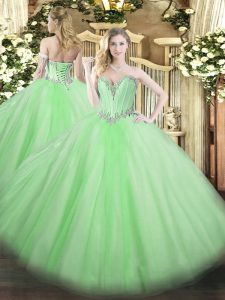 Fantastic Floor Length Quinceanera Gown Sweetheart Sleeveless Lace Up