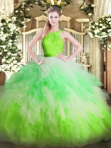 Classical Sleeveless Ruffles Zipper Sweet 16 Quinceanera Dress