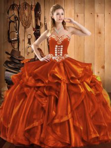 Sleeveless Embroidery Lace Up Vestidos de Quinceanera