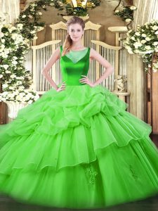 Floor Length Side Zipper Sweet 16 Quinceanera Dress for Sweet 16 and Quinceanera with Beading and Pick Ups