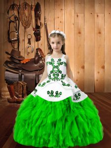 Low Price Floor Length Lace Up Pageant Dresses for Sweet 16 and Quinceanera with Embroidery and Ruffles
