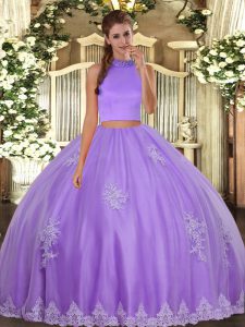 Glamorous Sleeveless Backless Floor Length Beading and Appliques Quinceanera Dresses