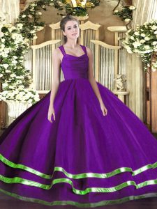 Sleeveless Beading and Ruffled Layers Zipper 15th Birthday Dress